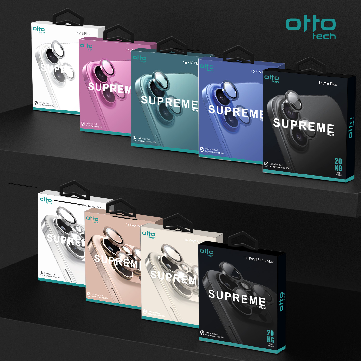 OTTOTECH SAPPHİRE IPHONE 16 PROMAX / 16 PRO BLACK TİTANYUM