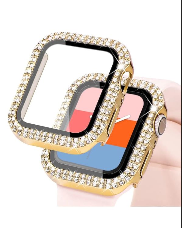 APPLE WHATC TAŞLI KILIF 41MM  GOLD 